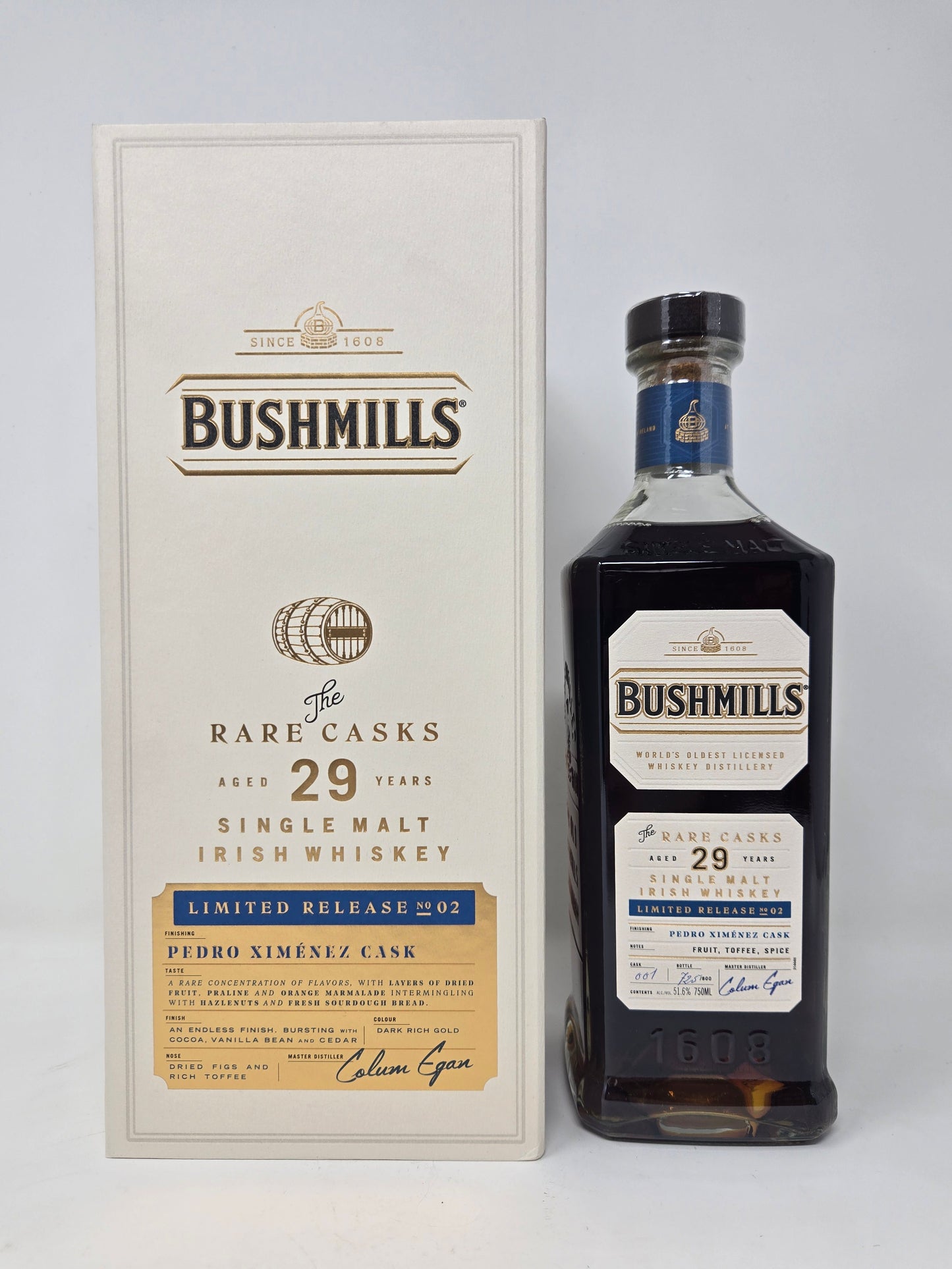 BUSHMILLS 'The Rare Casks' Pedro Ximenez Cask Finish 29 Year Old