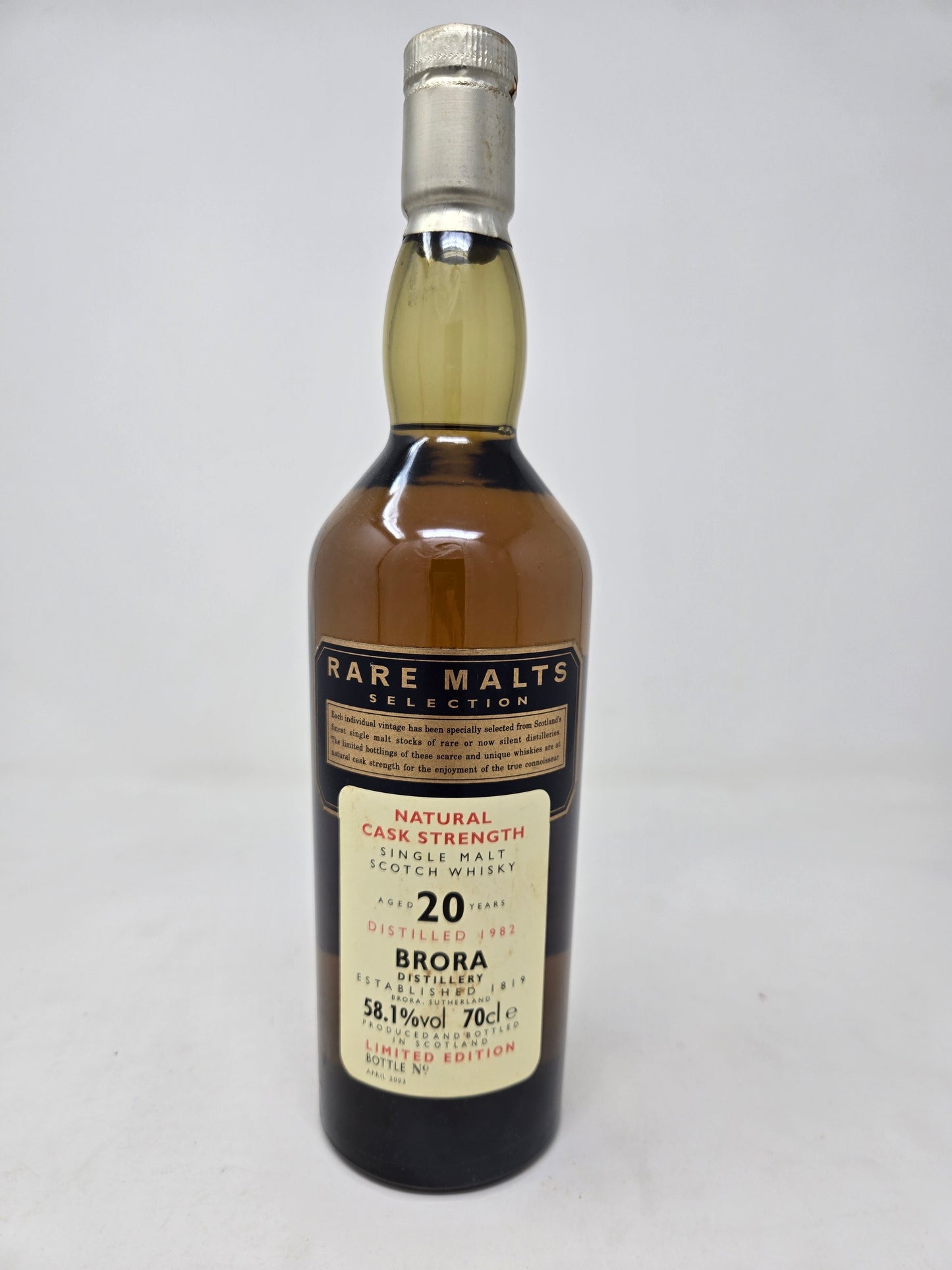 BRORA 1982 Rare Malts Selection 20 Yrs Old 58.1%