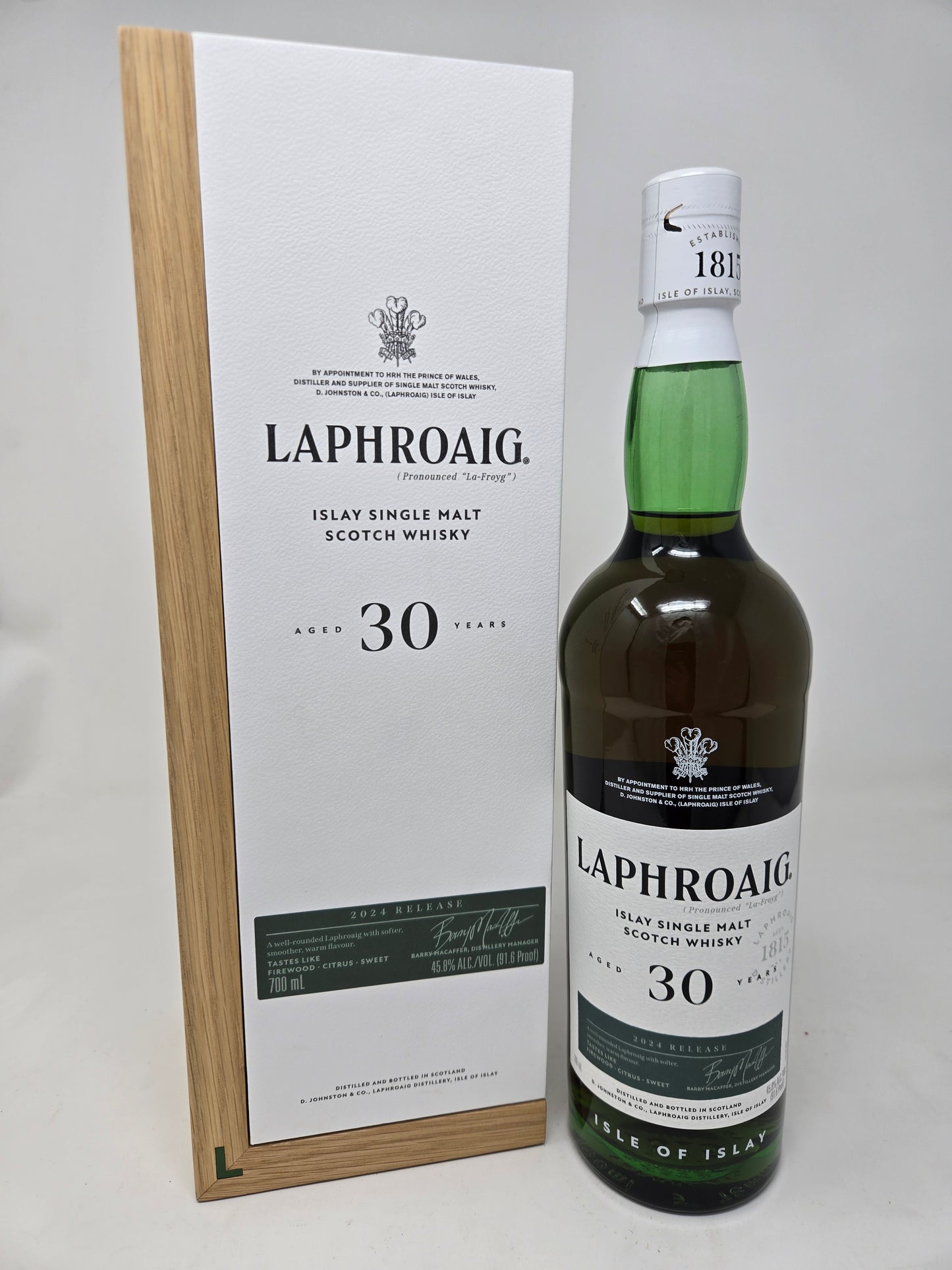 LAPHROAIG 30-Year Single Malt Whisky 91.6 Proof
