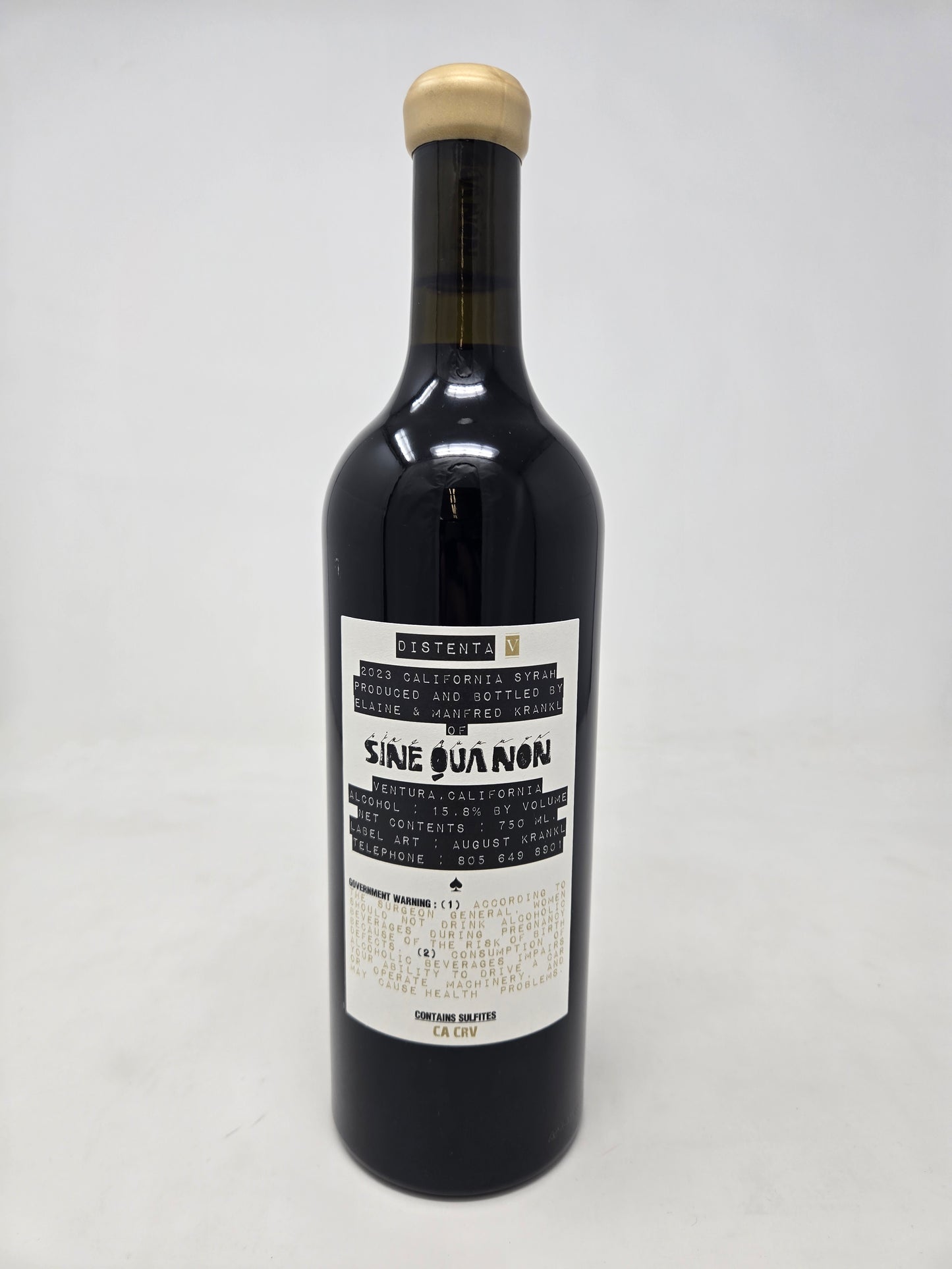 SINE QUA NON Syrah "Distenta V"