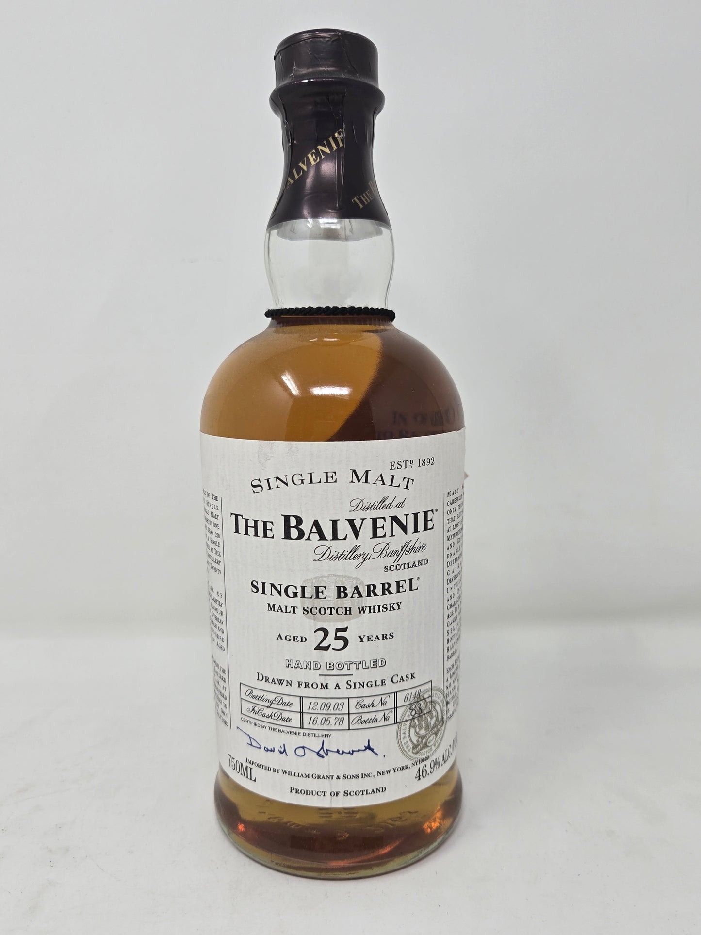BALVENIE 25-yr Single Barrel #6148