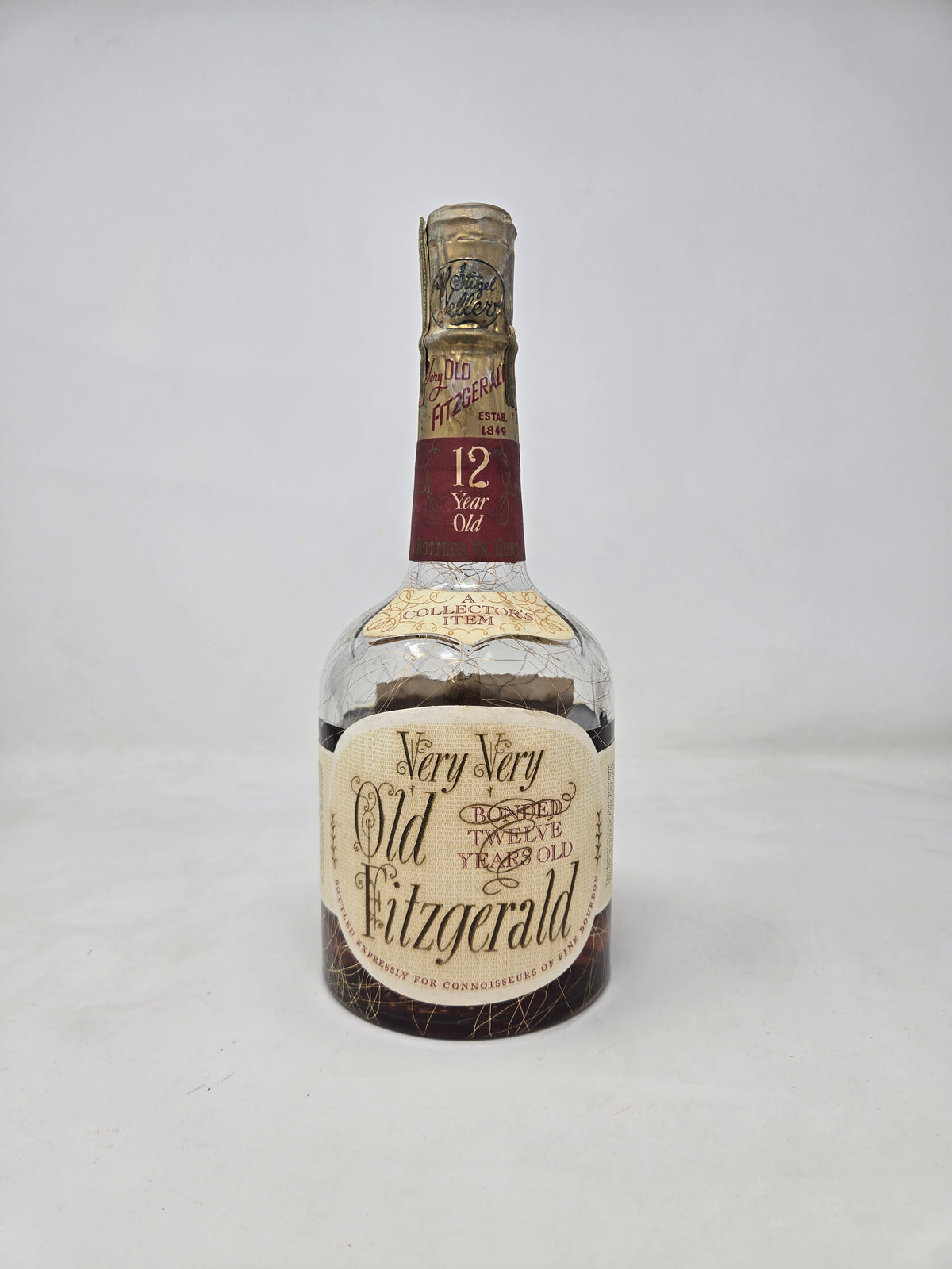 VERY VERY OLD FITZGERALD 1954Bonded 12yr 4/5 Quart 100 Proof (Low Fill)