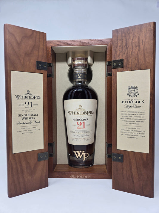 WHISTLEPIG 'The Beholden' 21 Year Old Single Malt Whiskey