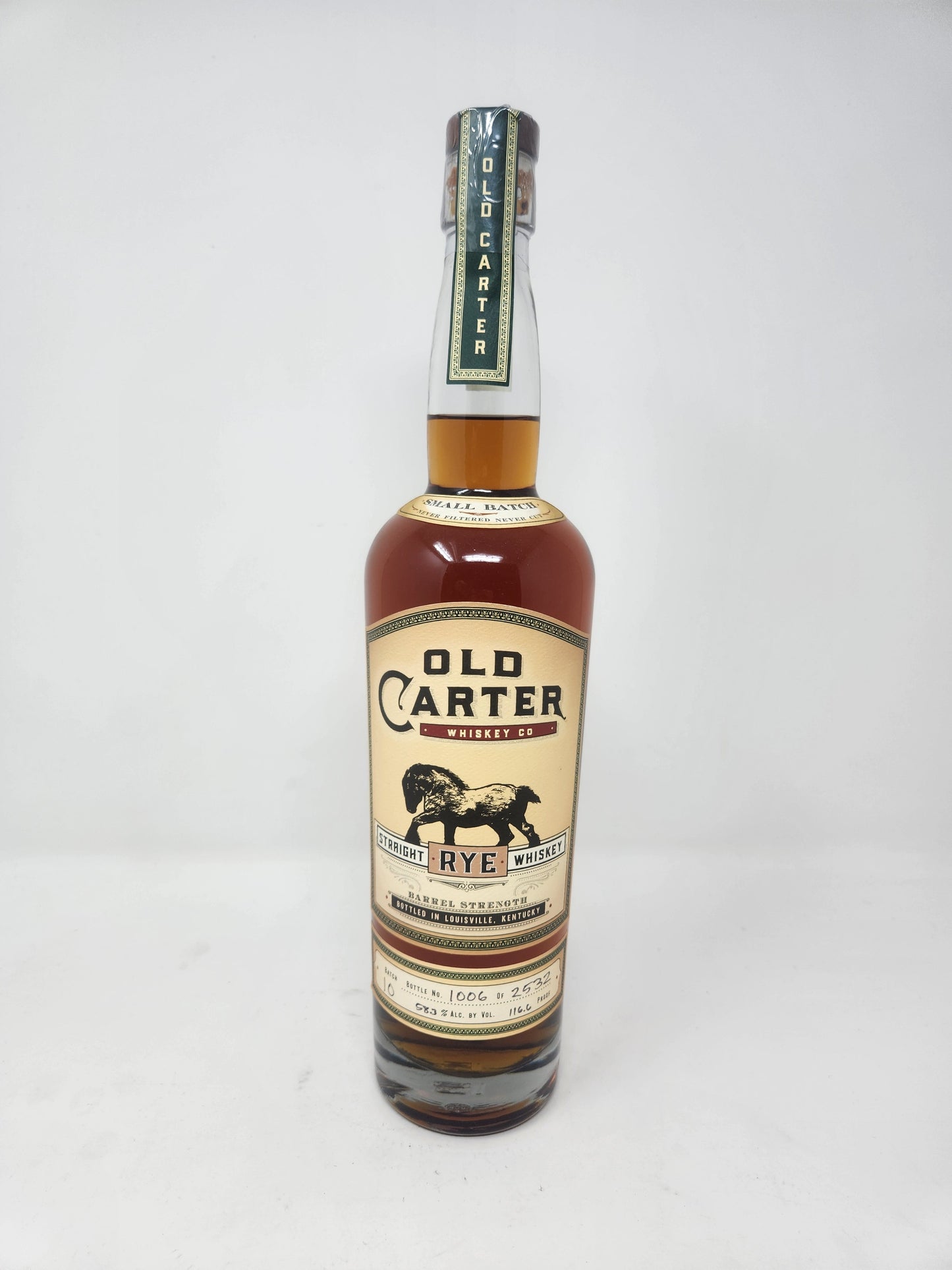 OLD CARTER Straight Rye Whiskey Batch #10