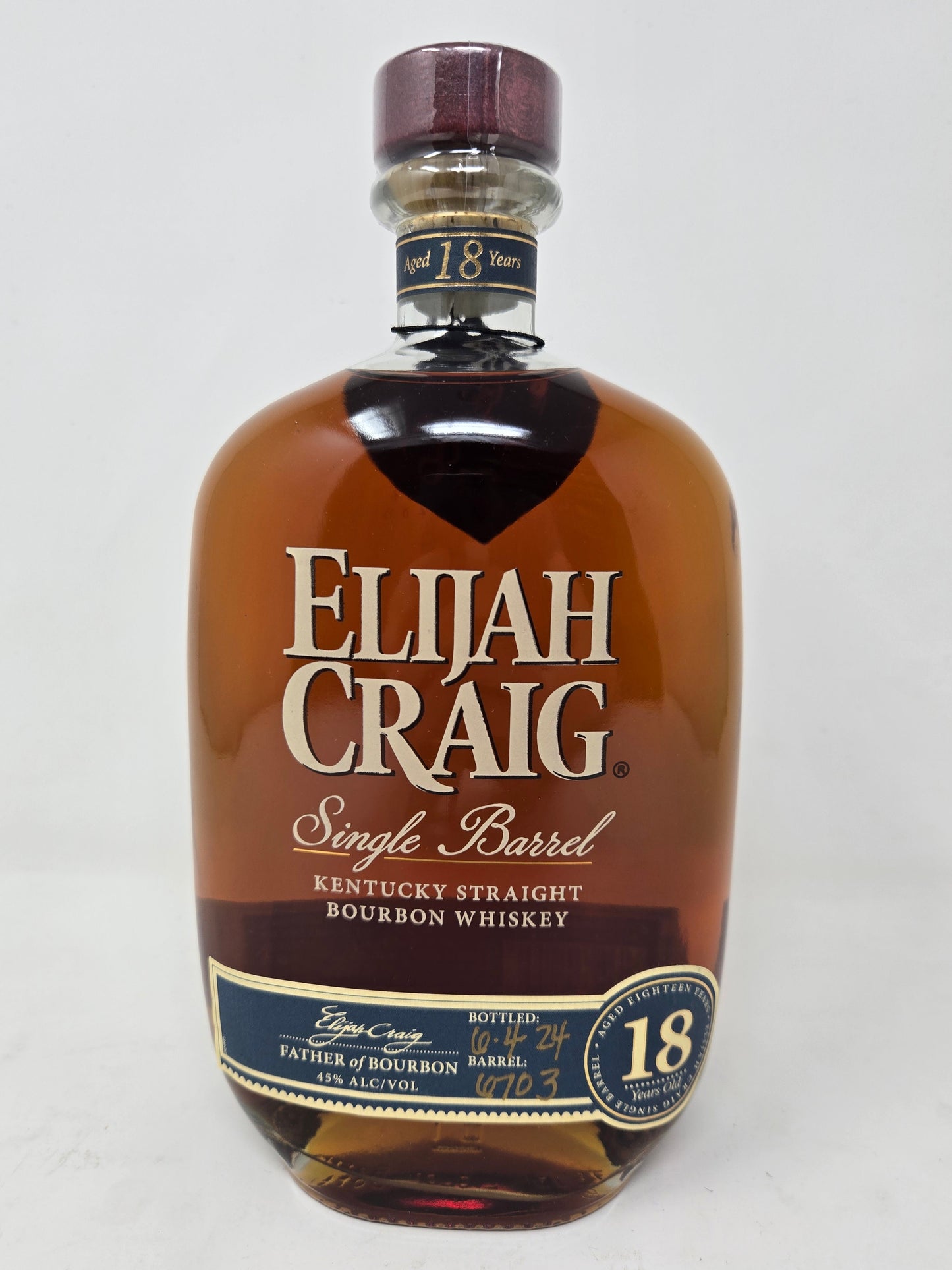 ELIJAH CRAIG 18-Year Single Barrel