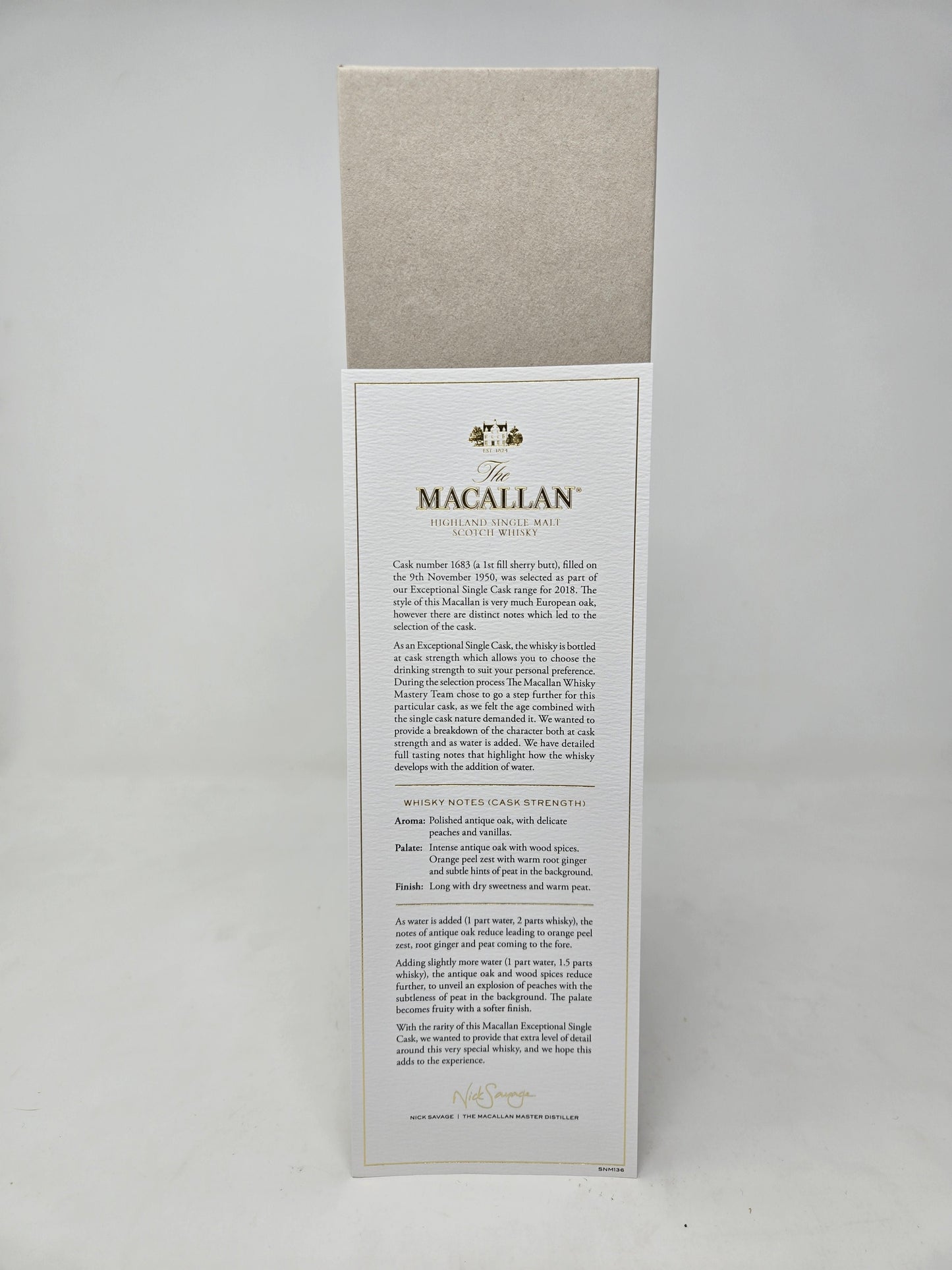 MACALLAN Exceptional Cask 2018/ASB-1683/13
