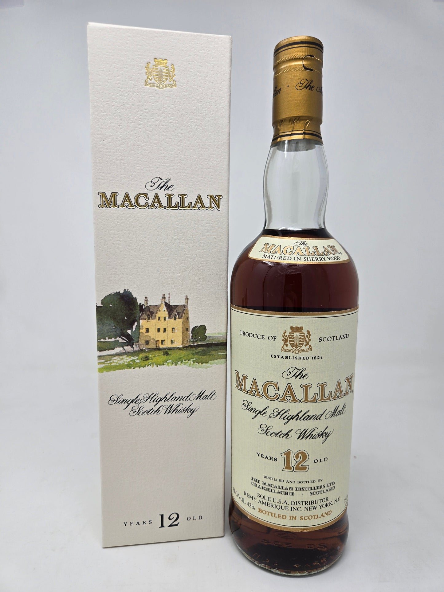 MACALLAN 12 Round Bottle 1990s Original Box