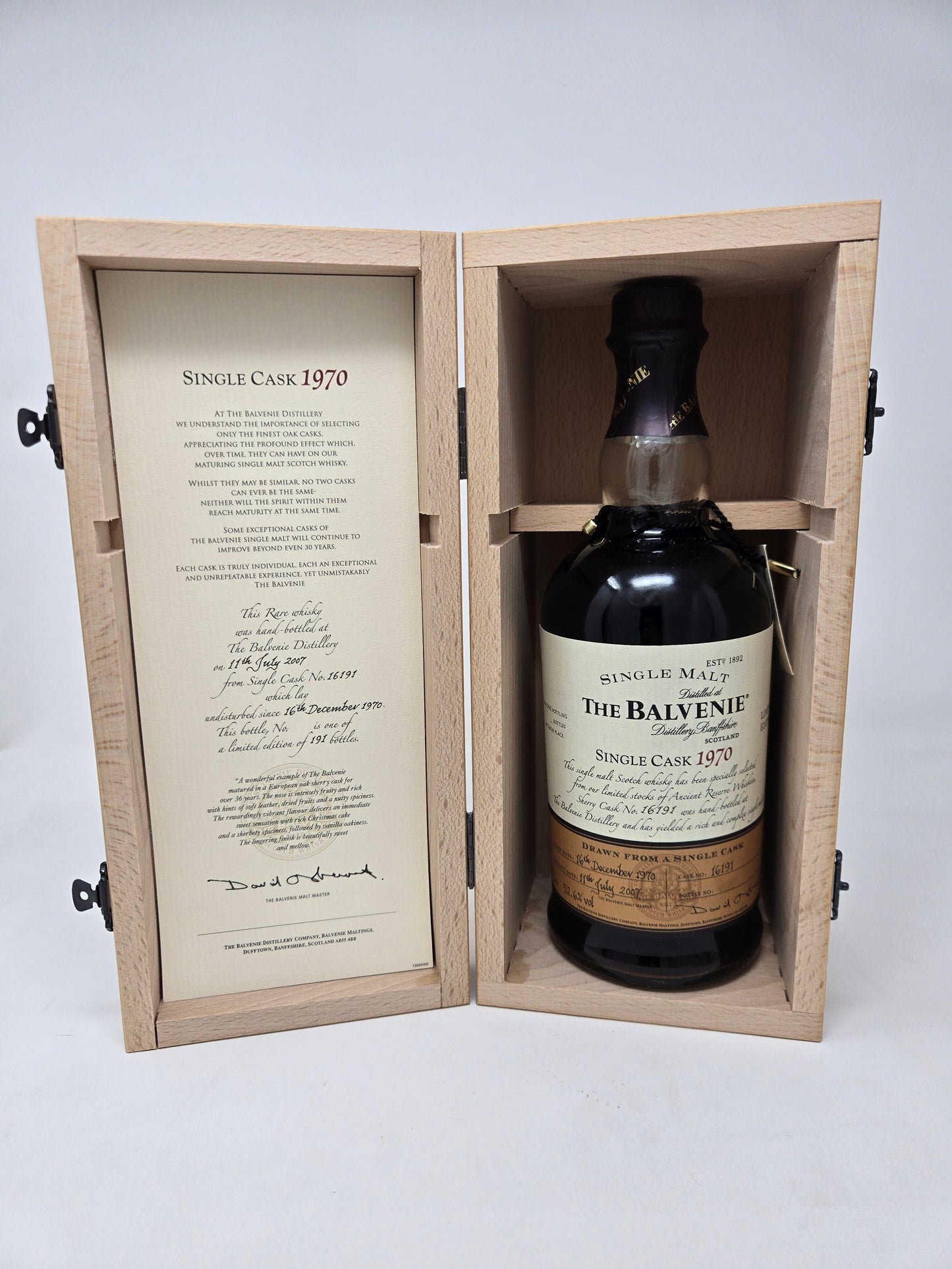 BALVENIE 1970 36-Year Single Sherry Cask #16191