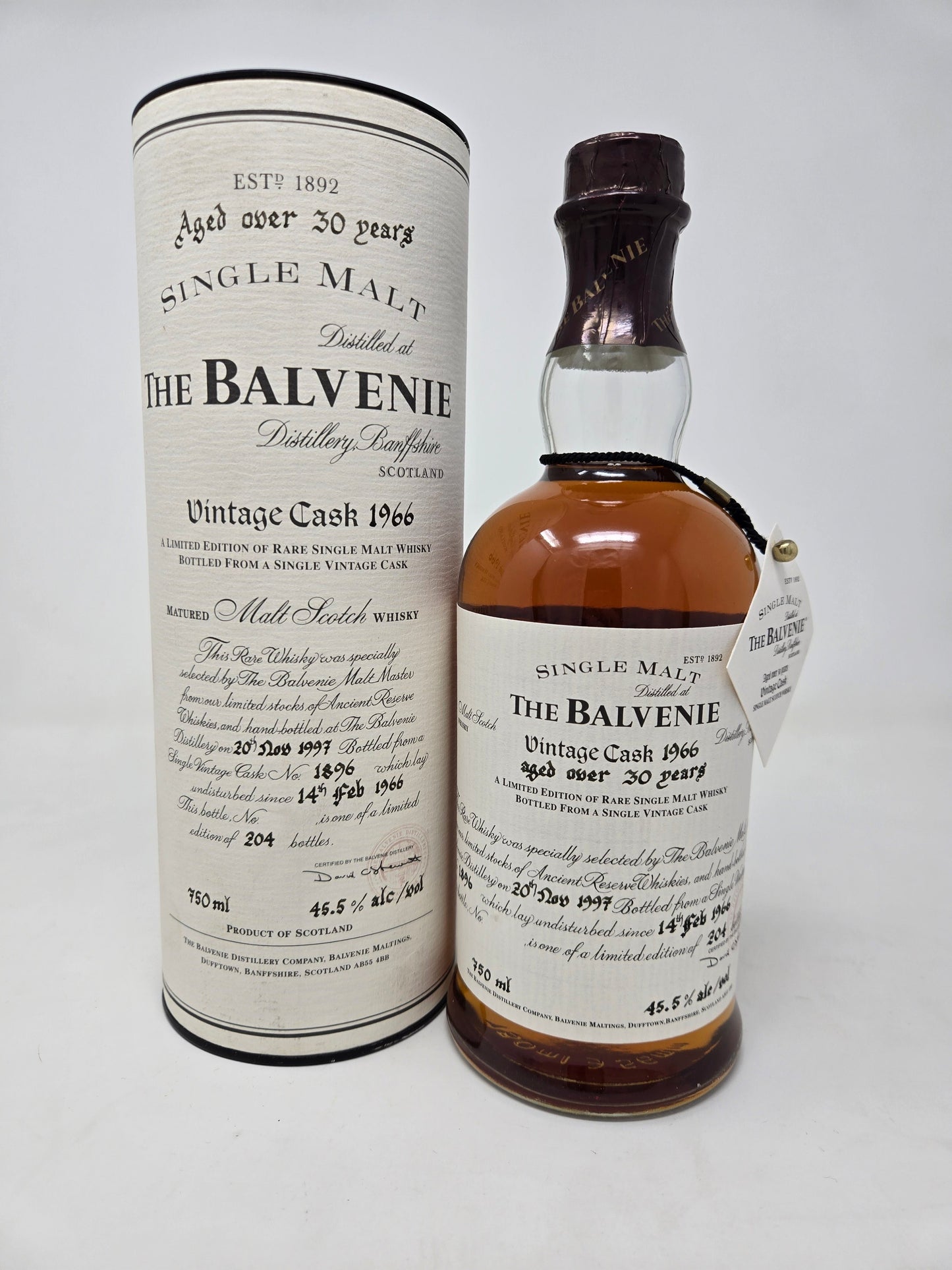 BALVENIE 30-year Vintage Cask 1896