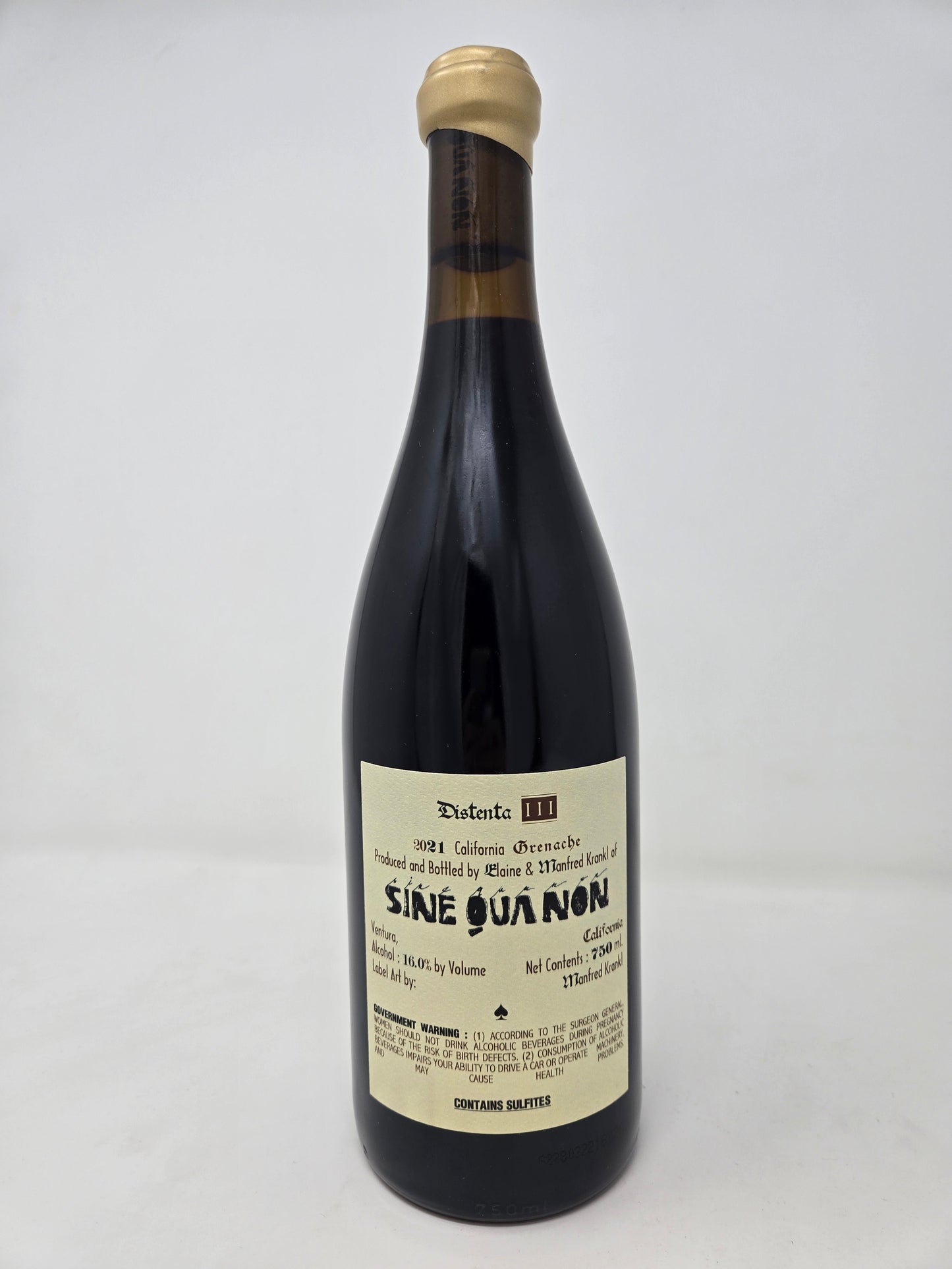 SINE QUA NON Grenache "Distenta III"