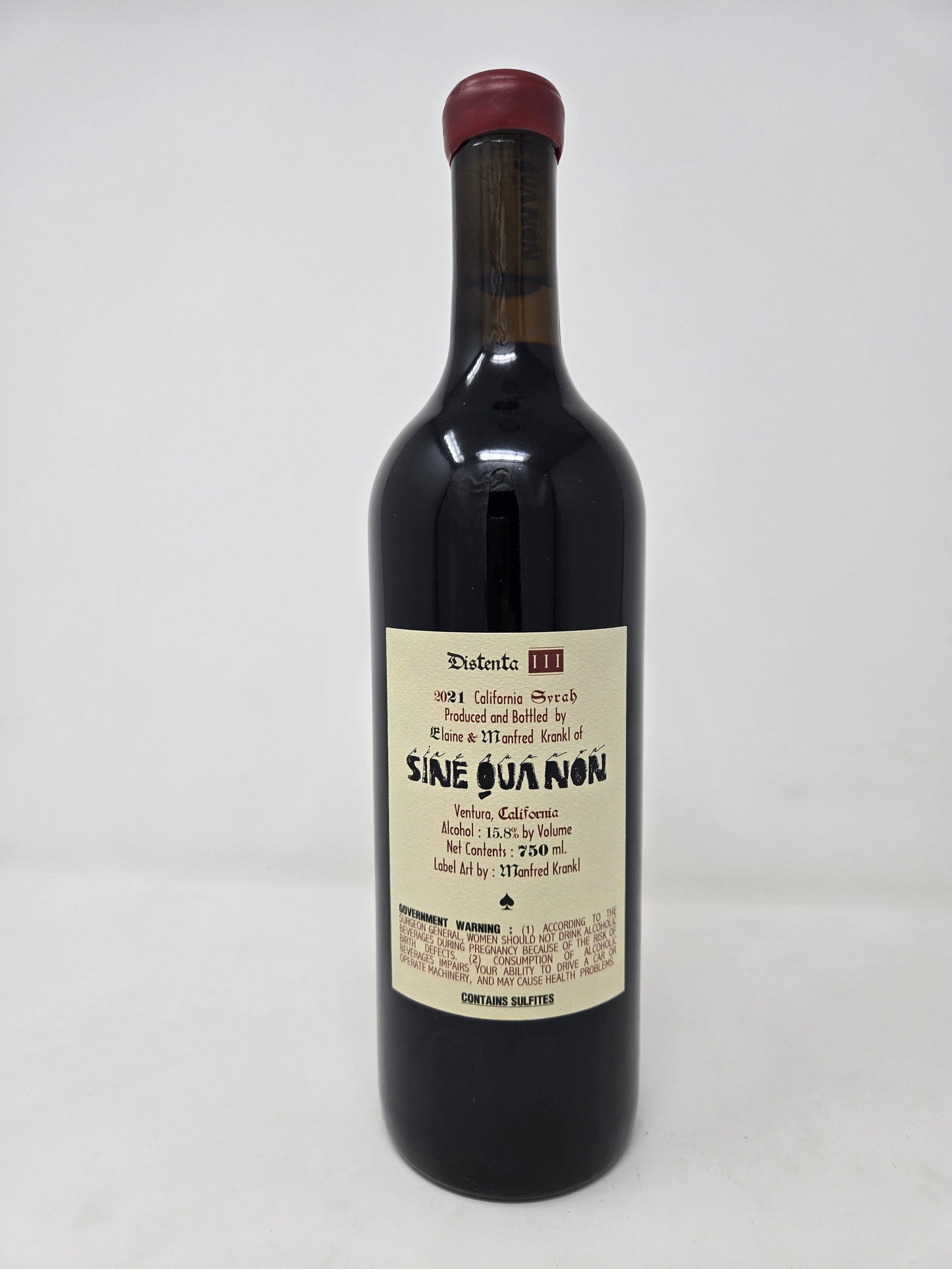 SINE QUA NON Syrah "Distenta III"