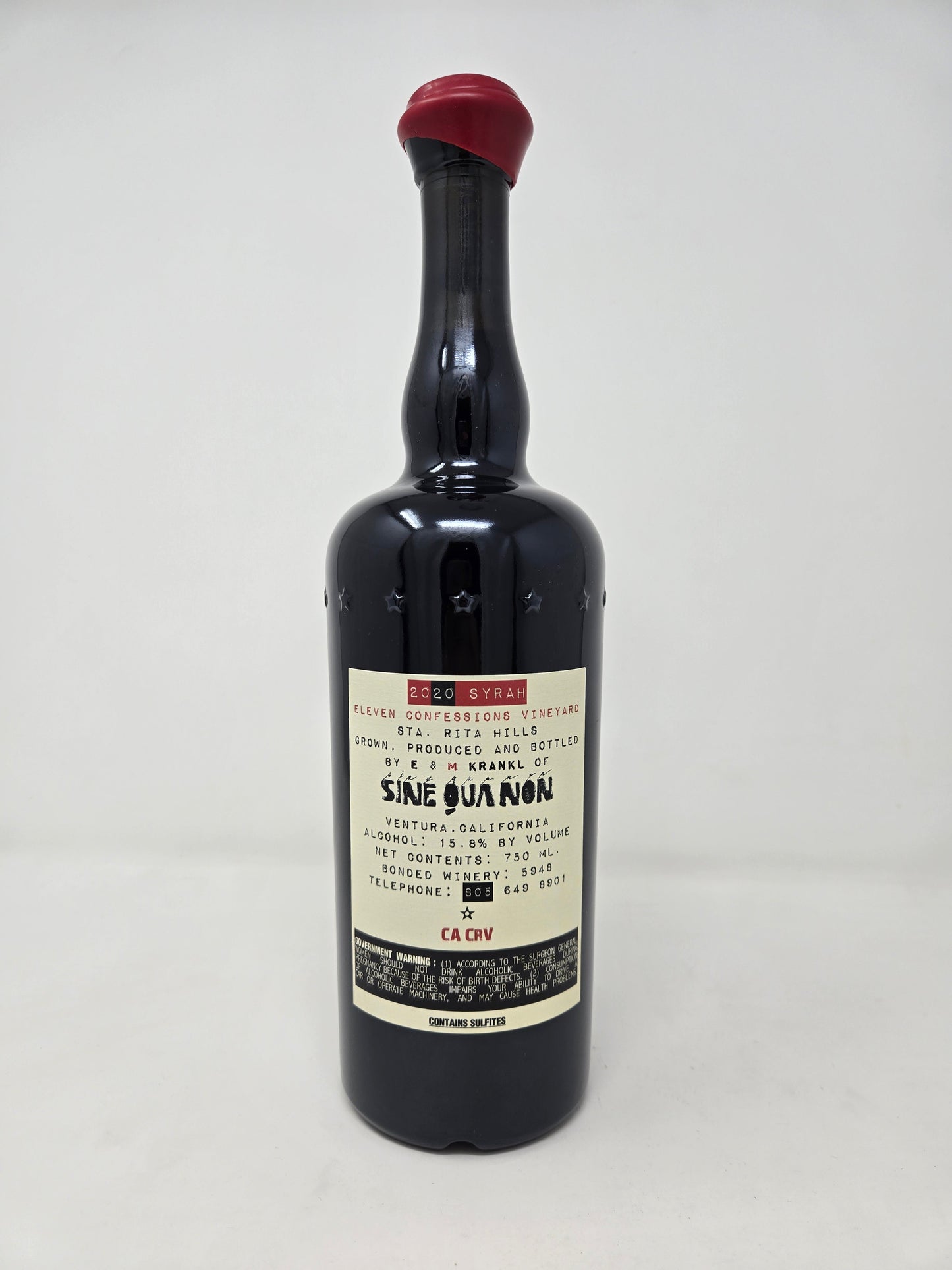 SINE QUA NON Eleven Confessions Syrah