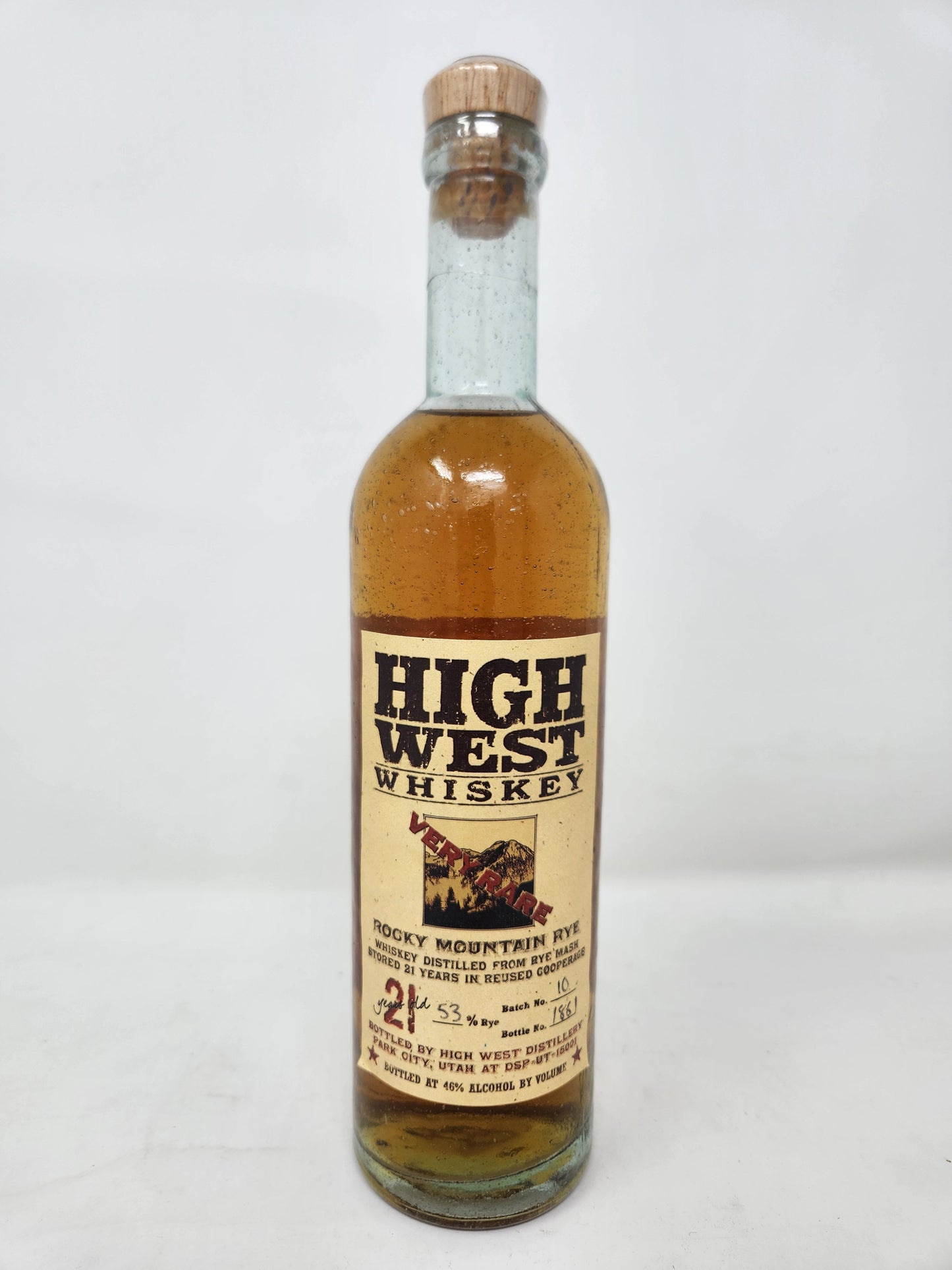 HIGH WEST 21 Yr Old Rocky Mountain Rye Batch #10