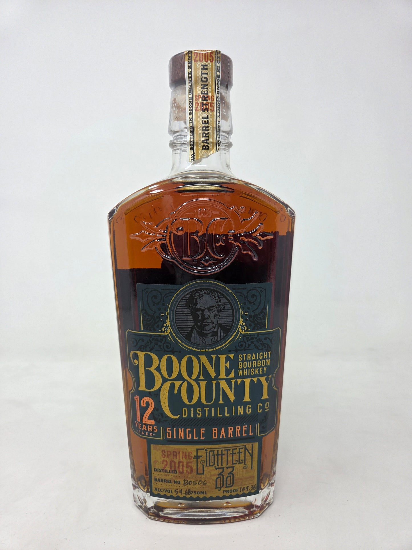 BOONE COUNTY 'Eighteen 33' 12 Yr Old Single Barrel