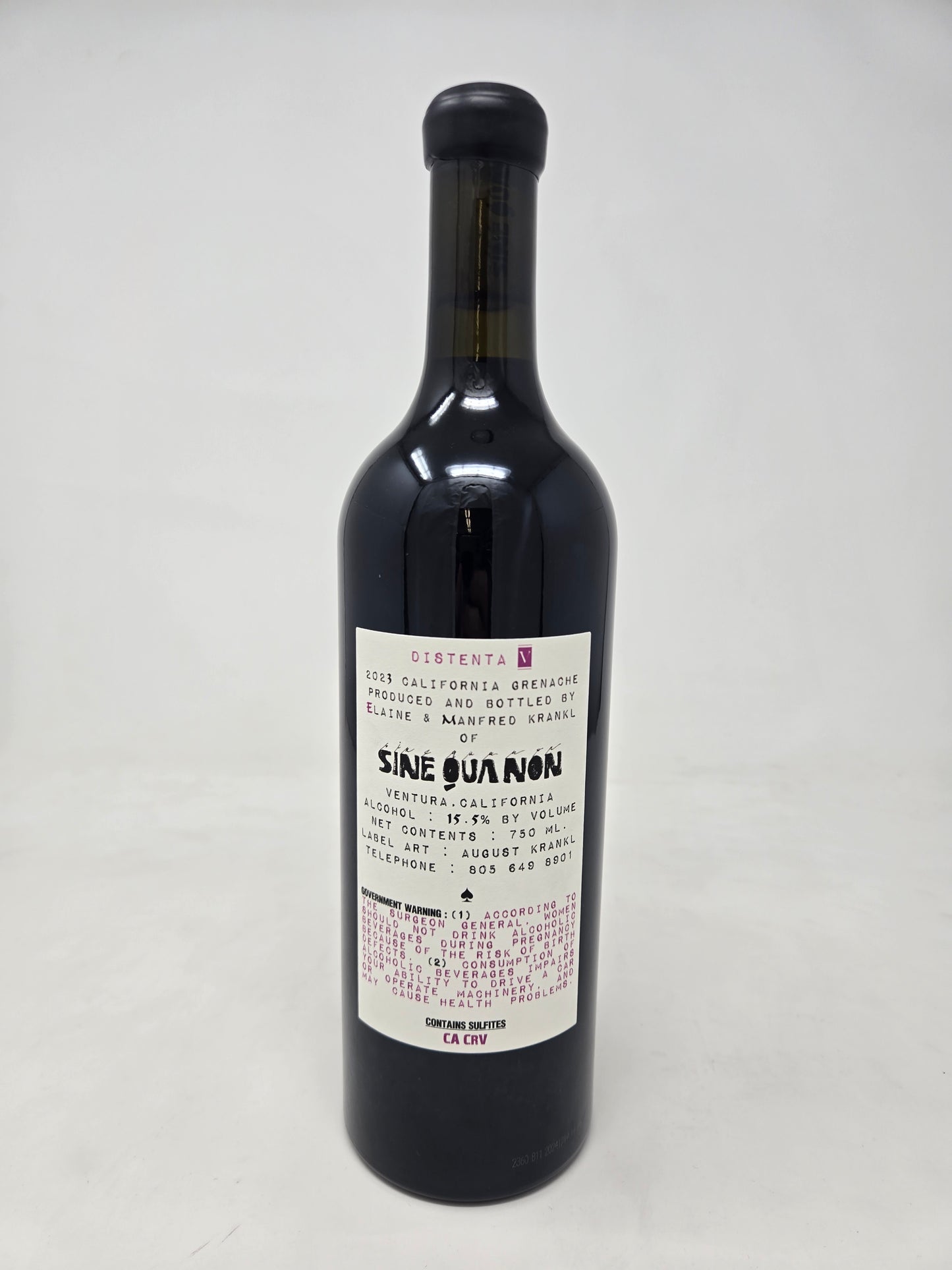 SINE QUA NON Grenache "Distenta V"