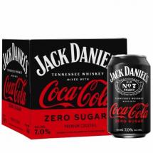 Jack Daniels And Cola Zero 4 Pack NV (200ml)